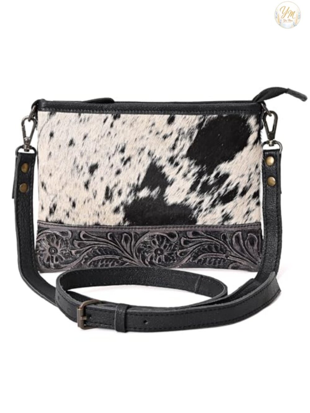 Vintage Cowhide Leather Small Crossbody Bag Purse